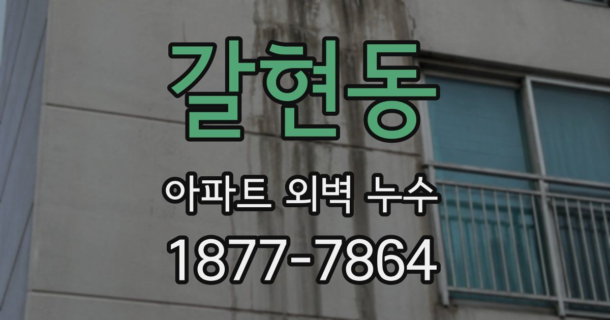 갈현동 아파트 외벽 누수