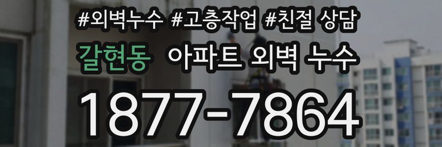 갈현동 아파트 외벽 누수