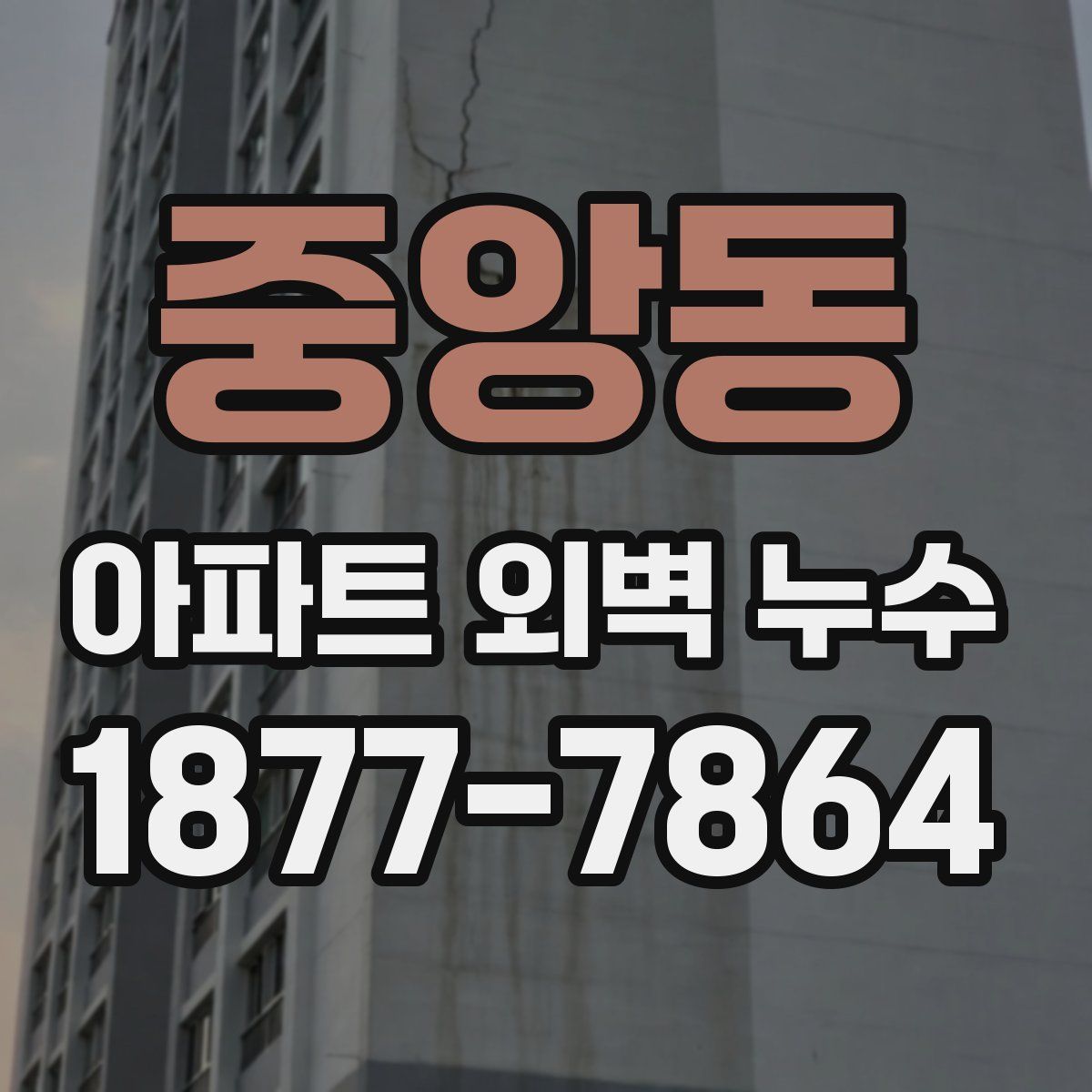 중앙동 아파트 외벽 누수