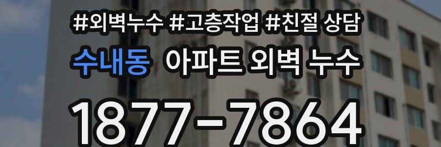 수내동 아파트 외벽 누수