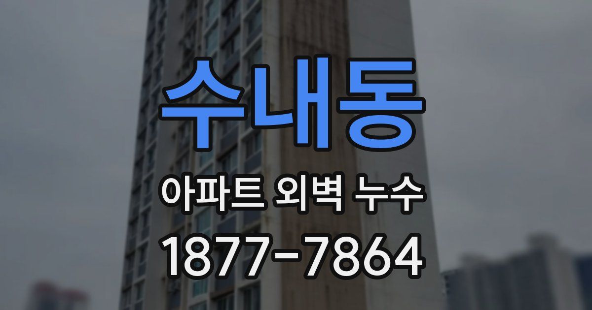 수내동 아파트 외벽 누수