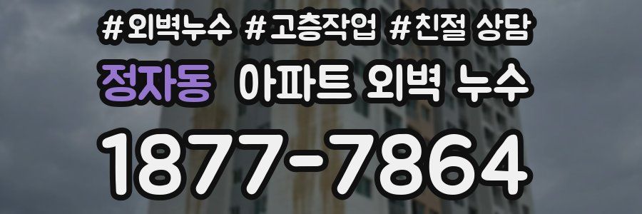 정자동 아파트 외벽 누수