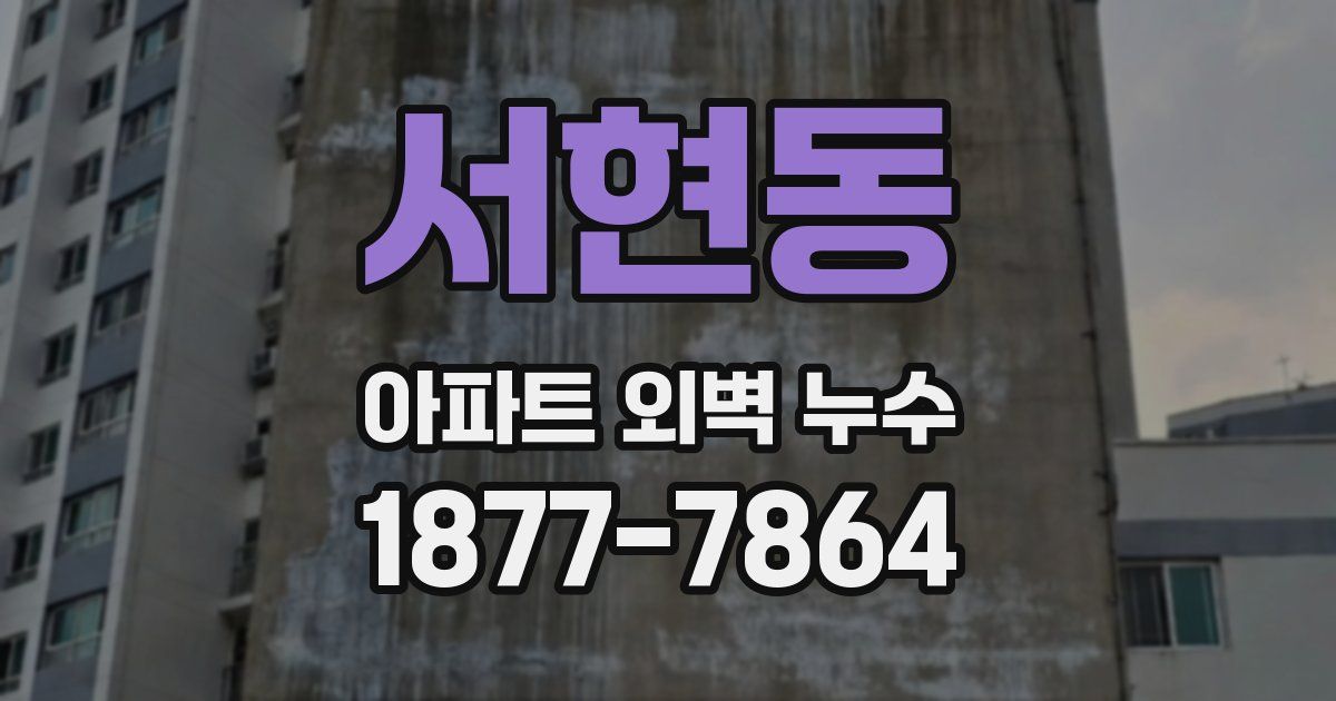 서현동 아파트 외벽 누수