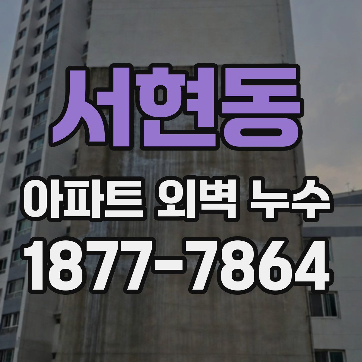 서현동 아파트 외벽 누수