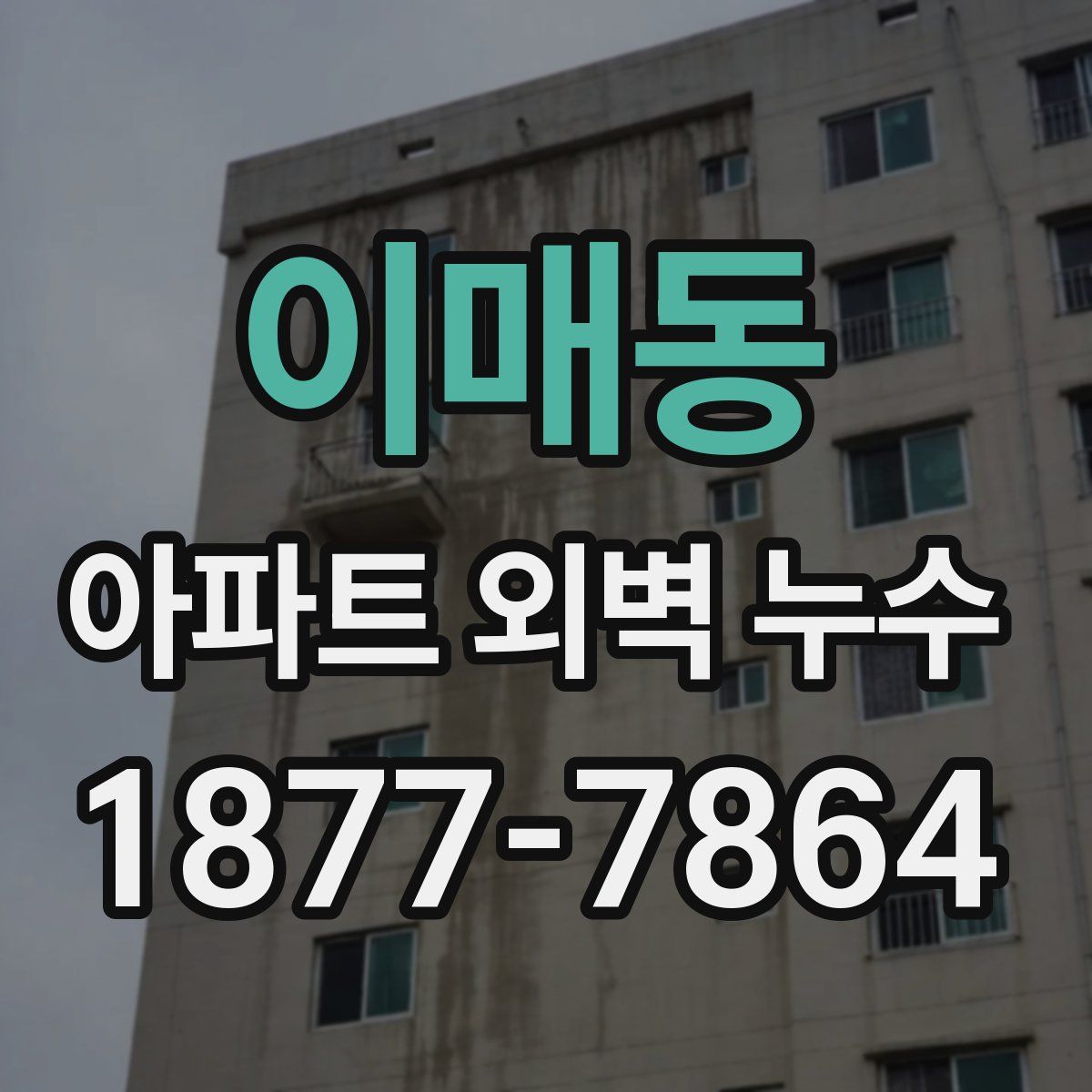 이매동 아파트 외벽 누수