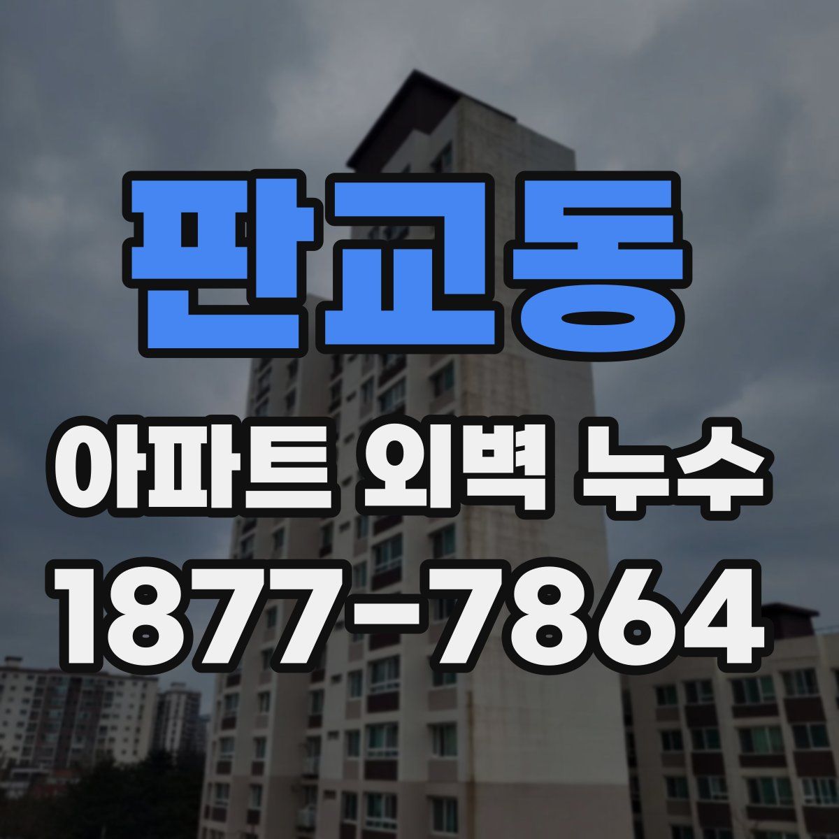 판교동 아파트 외벽 누수