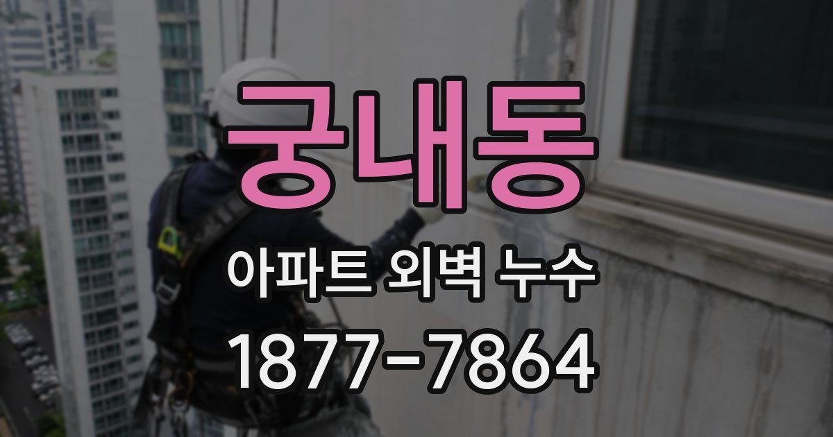 궁내동 아파트 외벽 누수