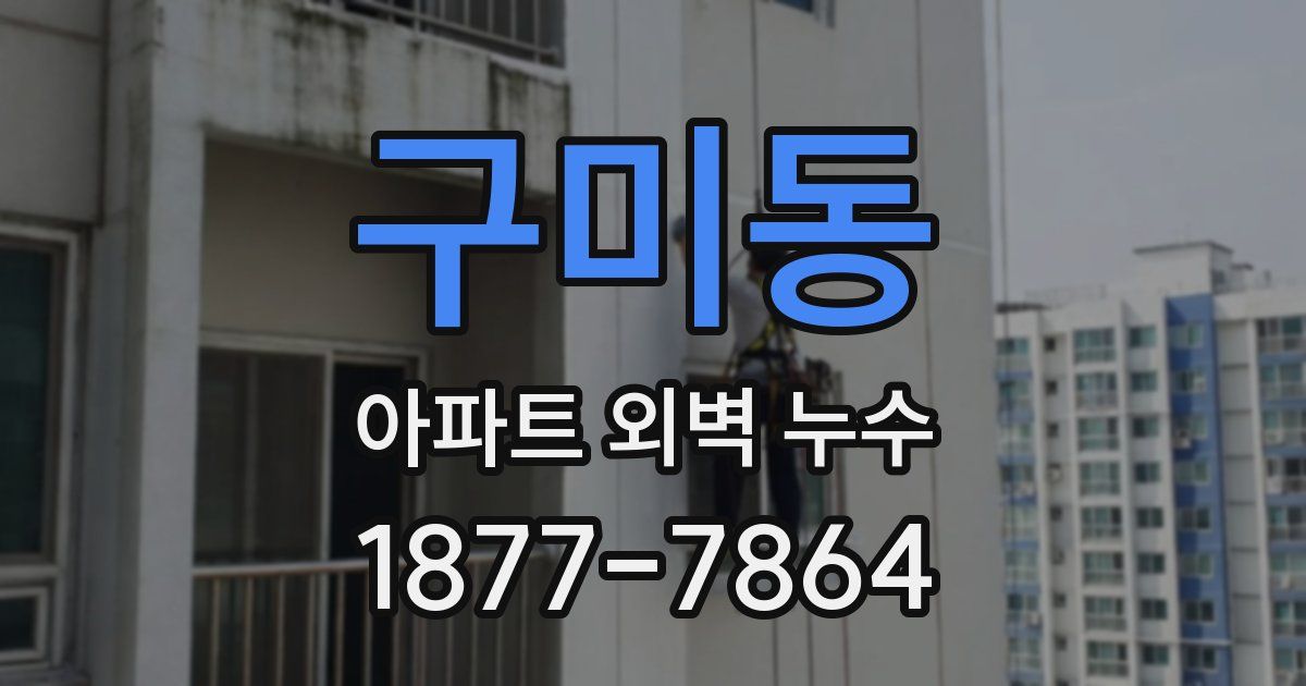 구미동 아파트 외벽 누수