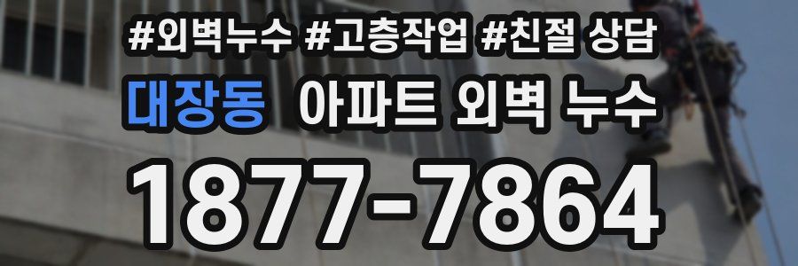 대장동 아파트 외벽 누수