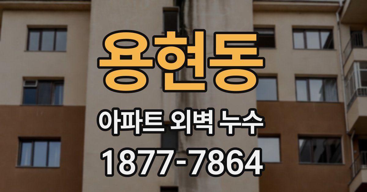 용현동 아파트 외벽 누수