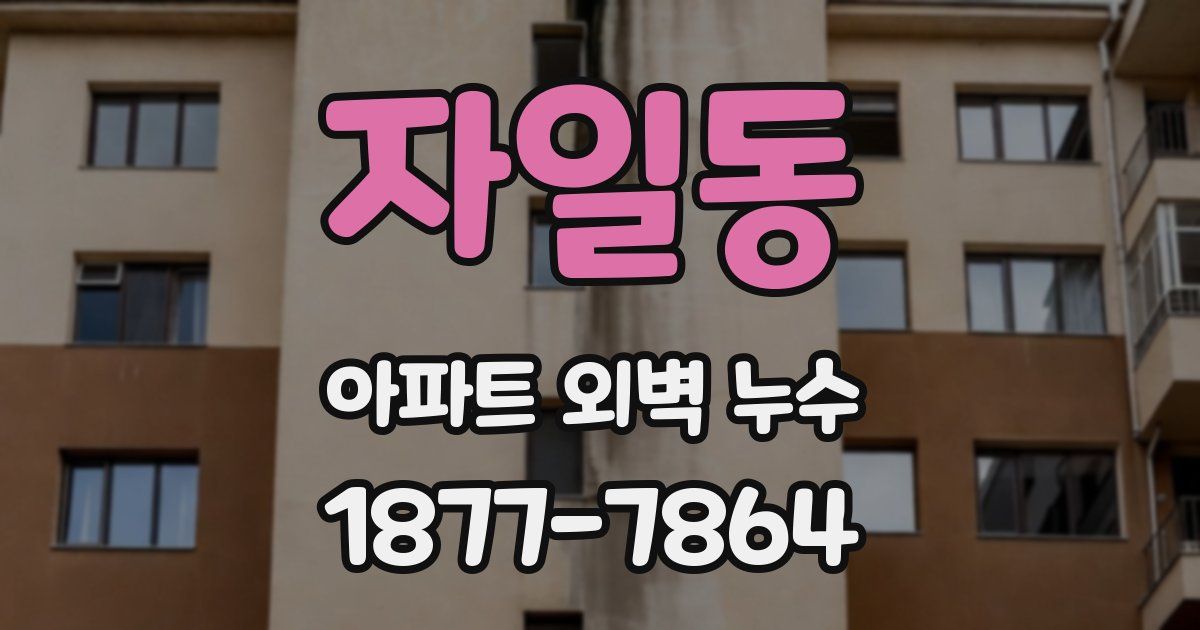 자일동 아파트 외벽 누수