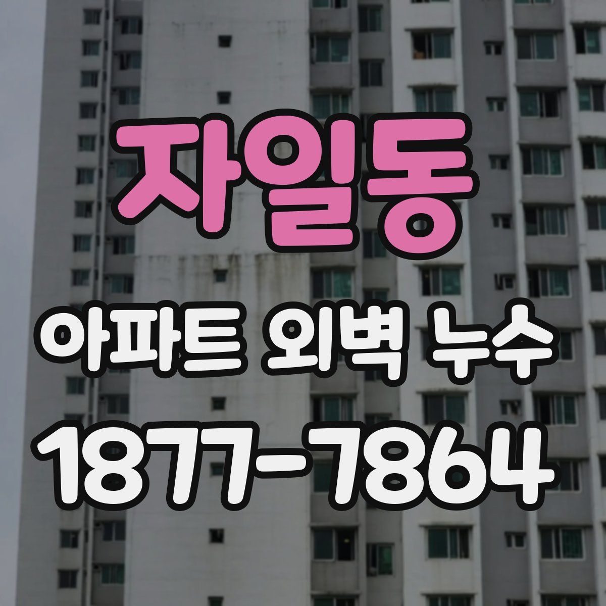 자일동 아파트 외벽 누수