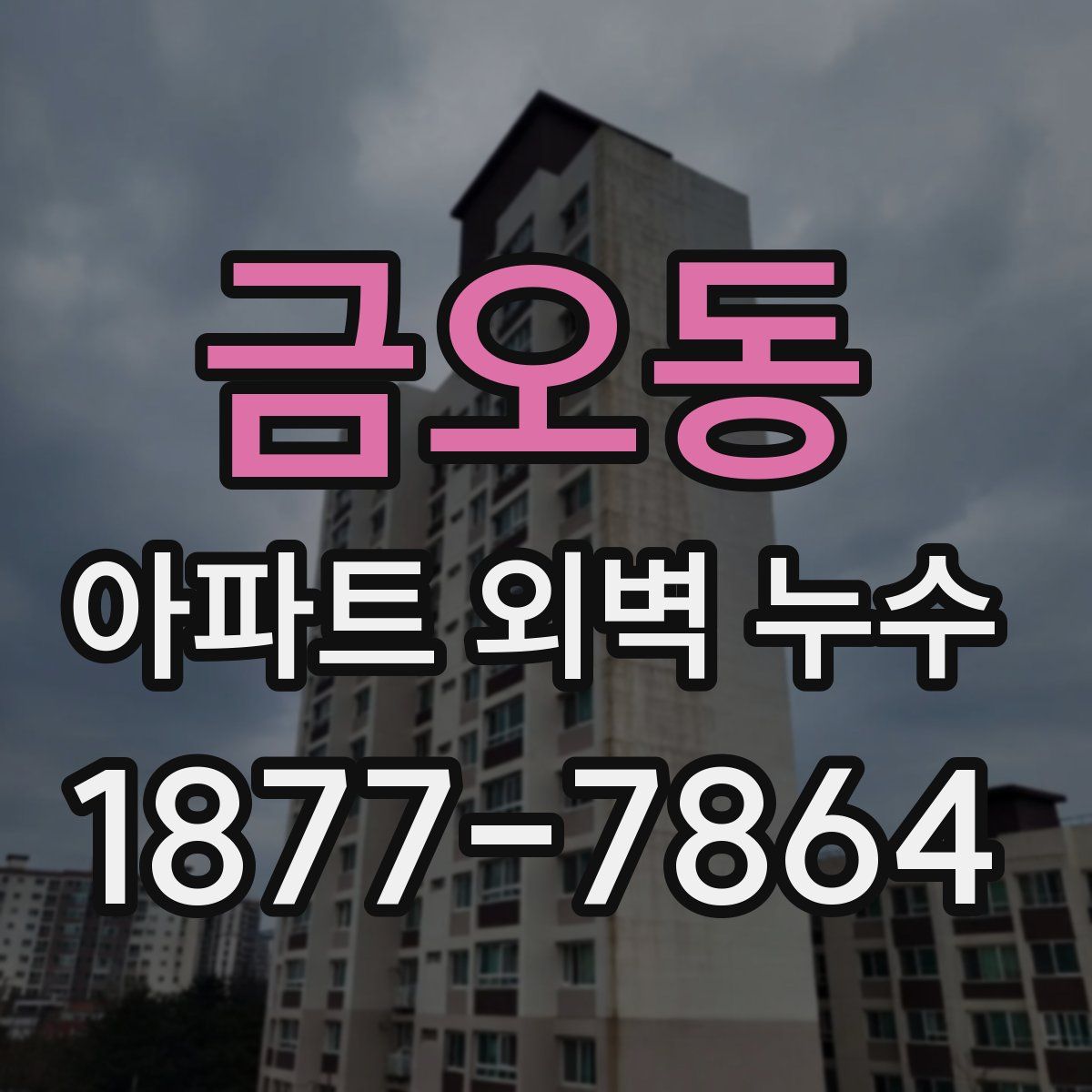 금오동 아파트 외벽 누수