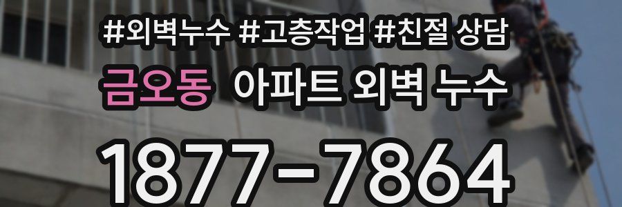 금오동 아파트 외벽 누수