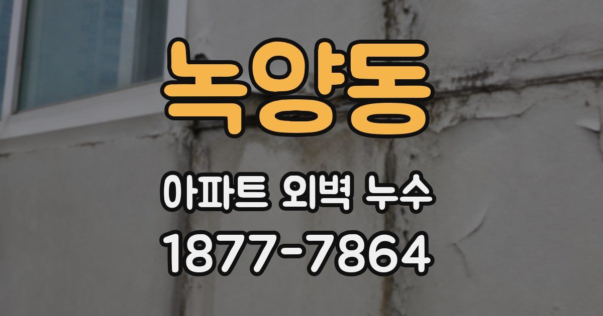 녹양동 아파트 외벽 누수
