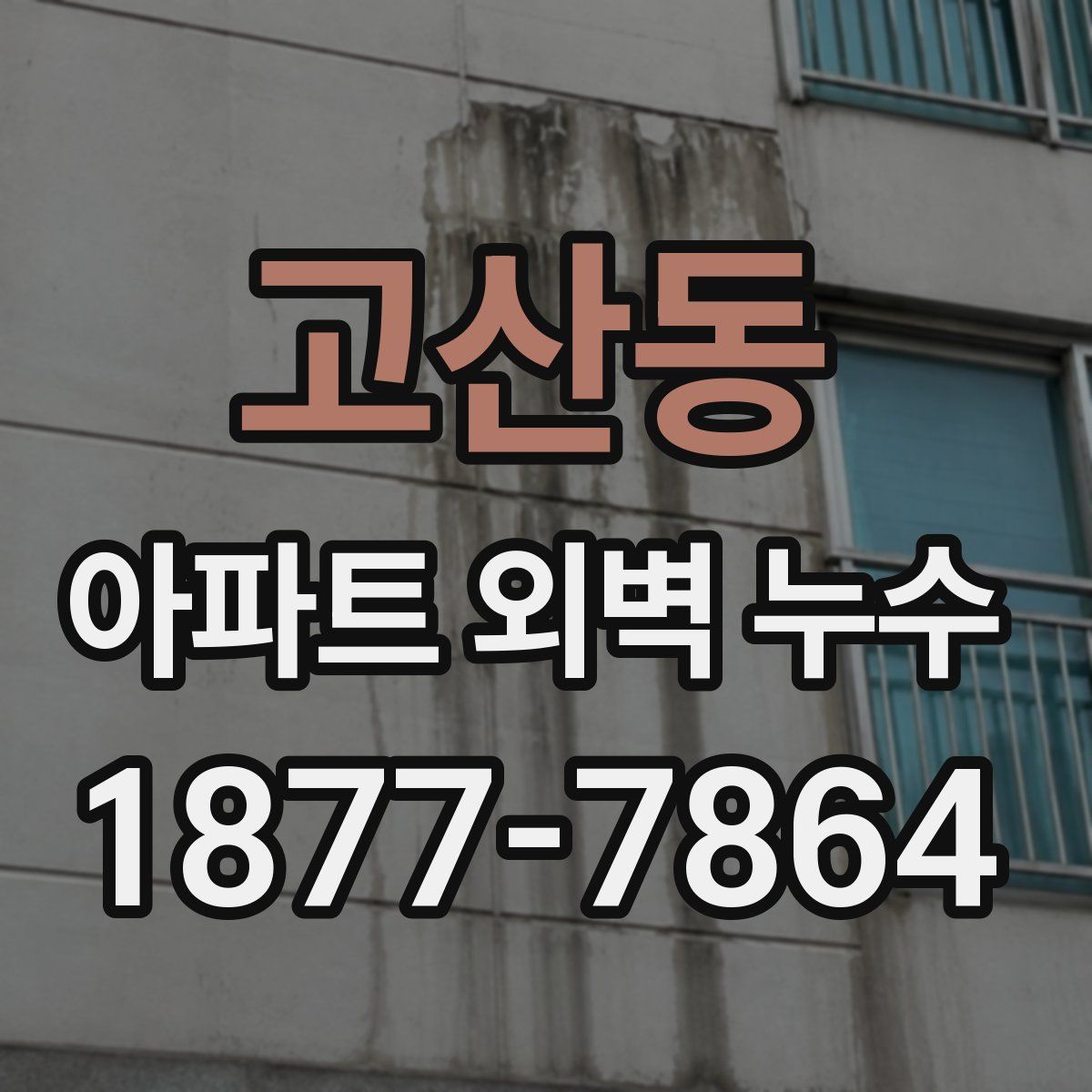 고산동 아파트 외벽 누수