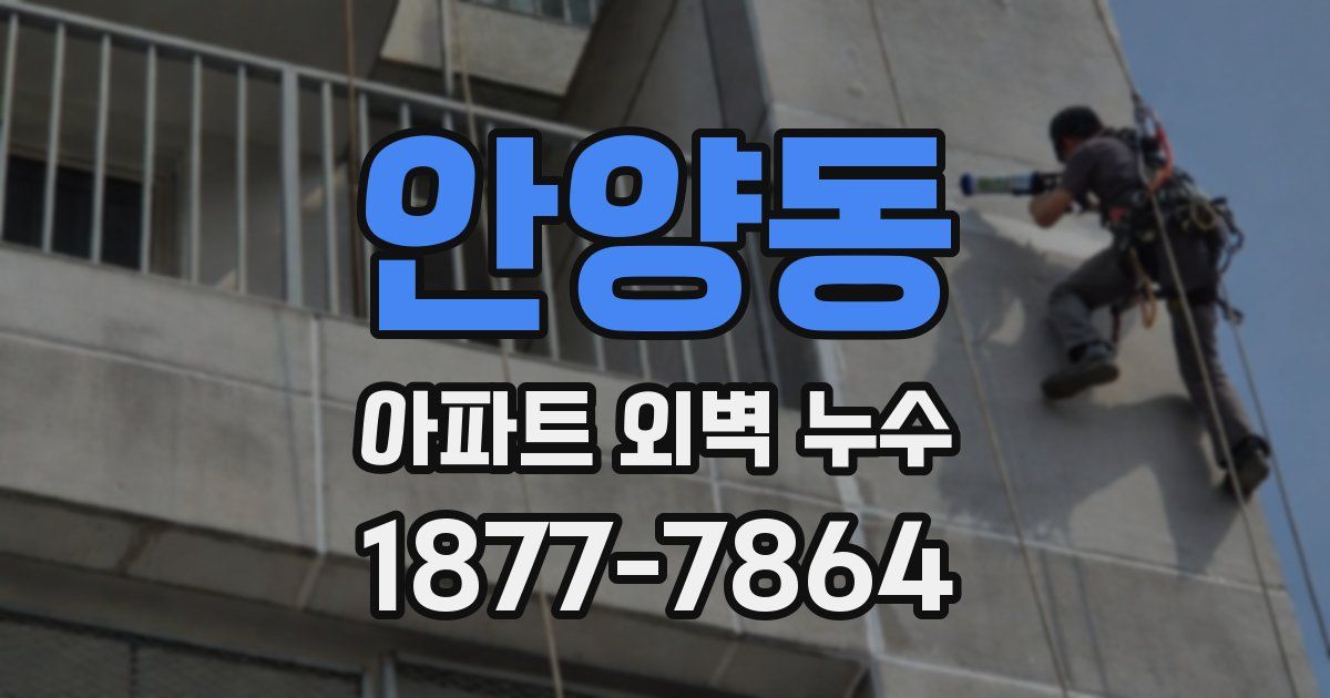 안양동 아파트 외벽 누수