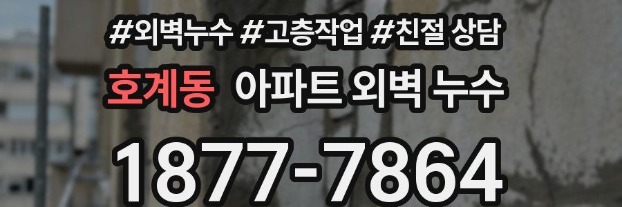 호계동 아파트 외벽 누수