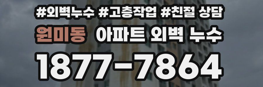 원미동 아파트 외벽 누수
