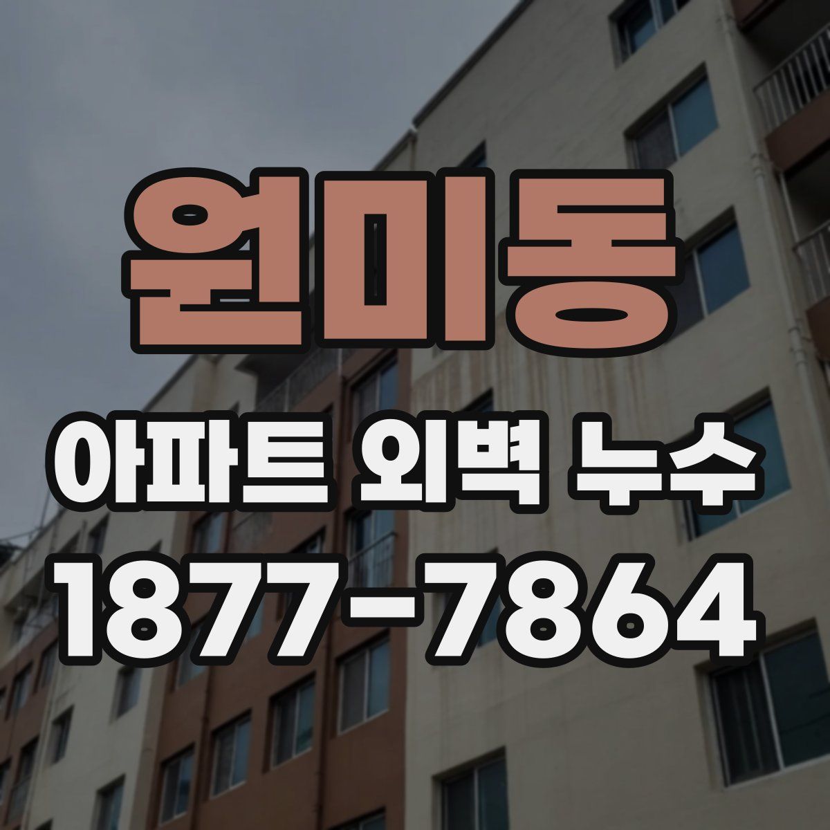 원미동 아파트 외벽 누수