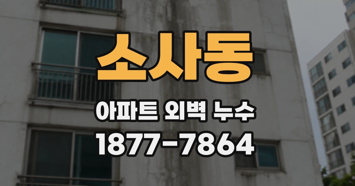 소사동 아파트 외벽 누수