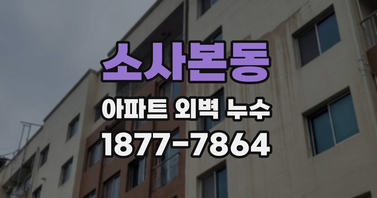 소사본동 아파트 외벽 누수