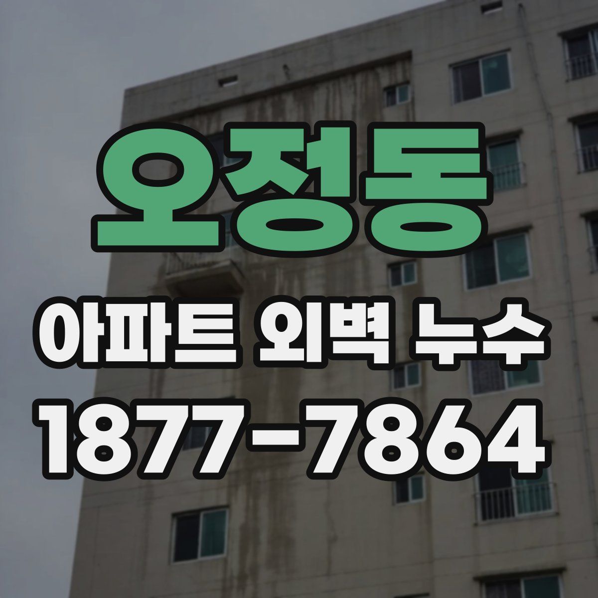 오정동 아파트 외벽 누수