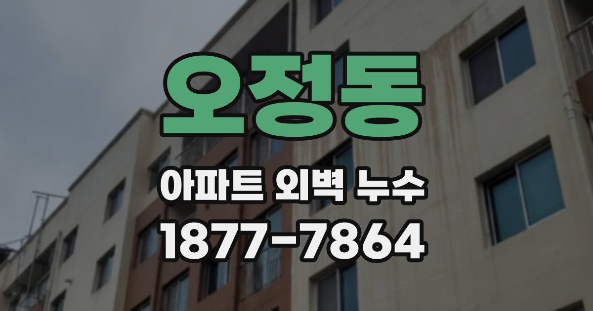 오정동 아파트 외벽 누수
