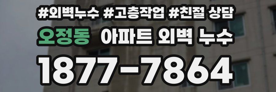오정동 아파트 외벽 누수