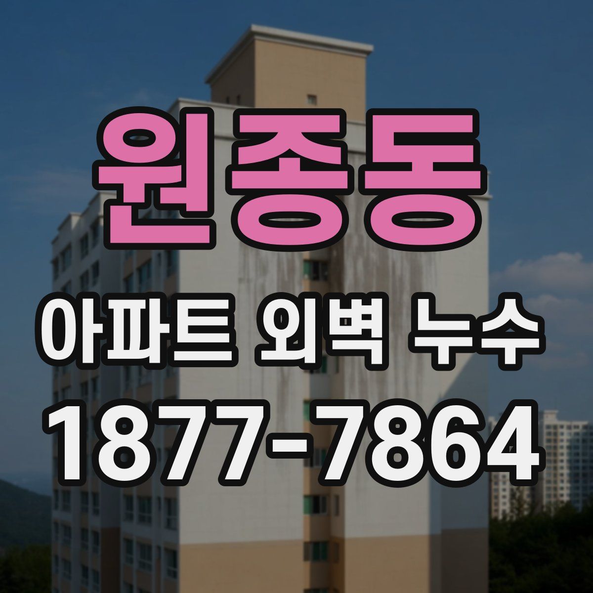 원종동 아파트 외벽 누수