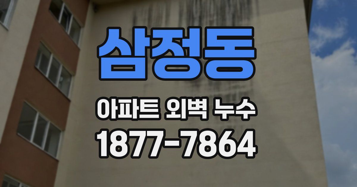 삼정동 아파트 외벽 누수