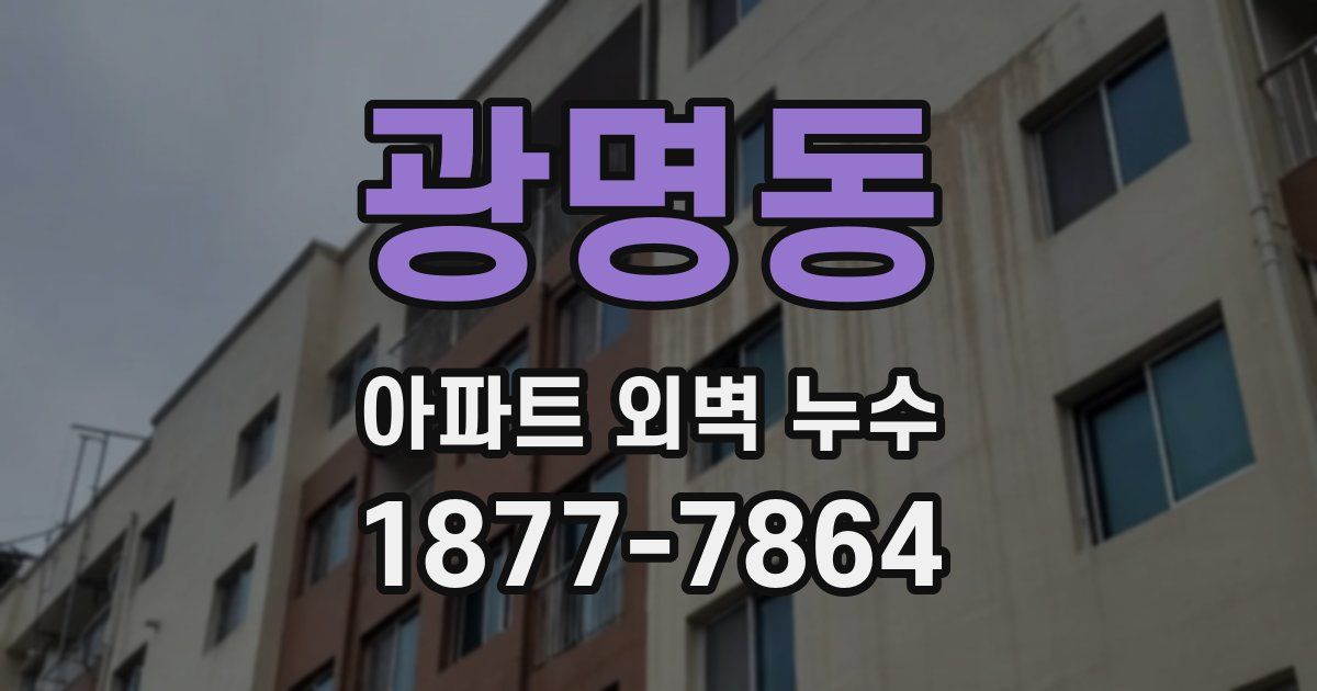 광명동 아파트 외벽 누수