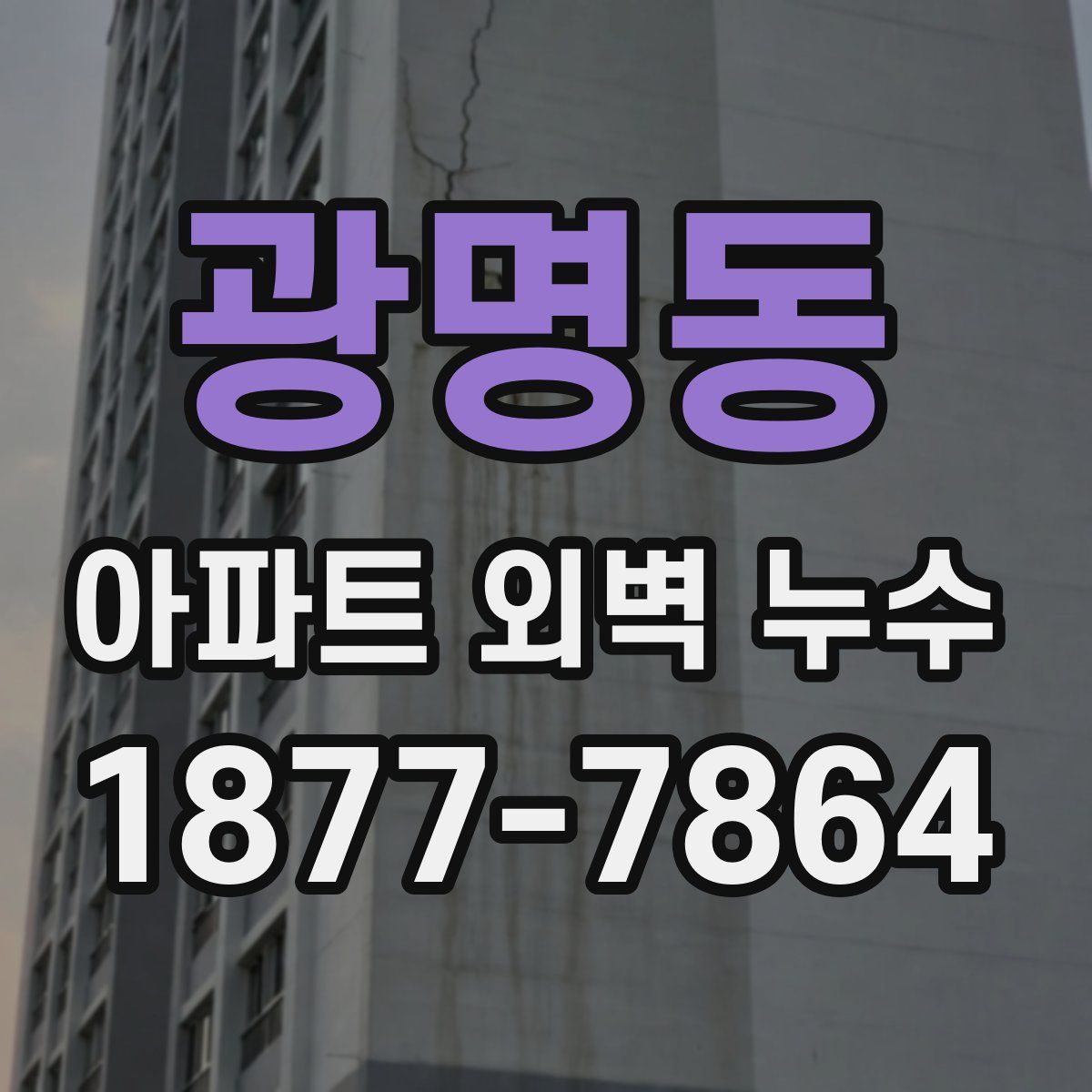 광명동 아파트 외벽 누수