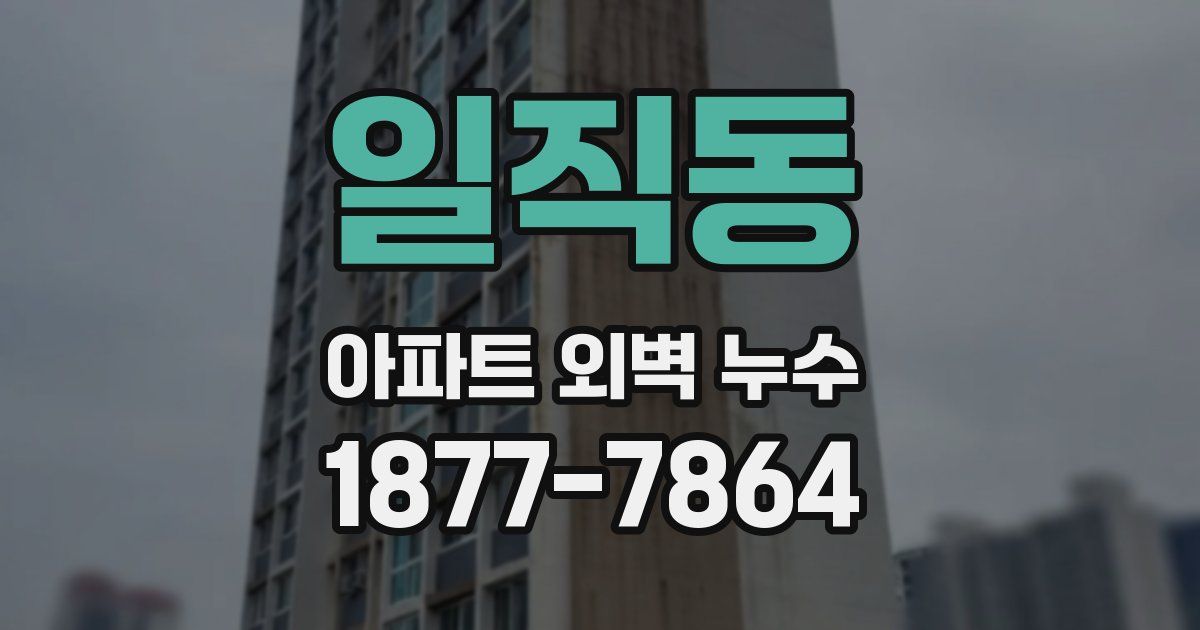 일직동 아파트 외벽 누수