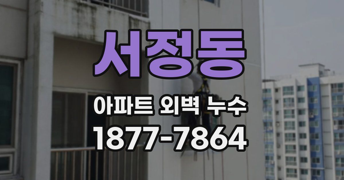 서정동 아파트 외벽 누수