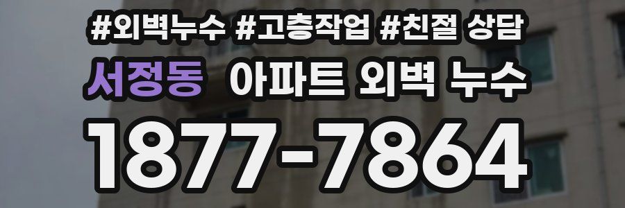 서정동 아파트 외벽 누수