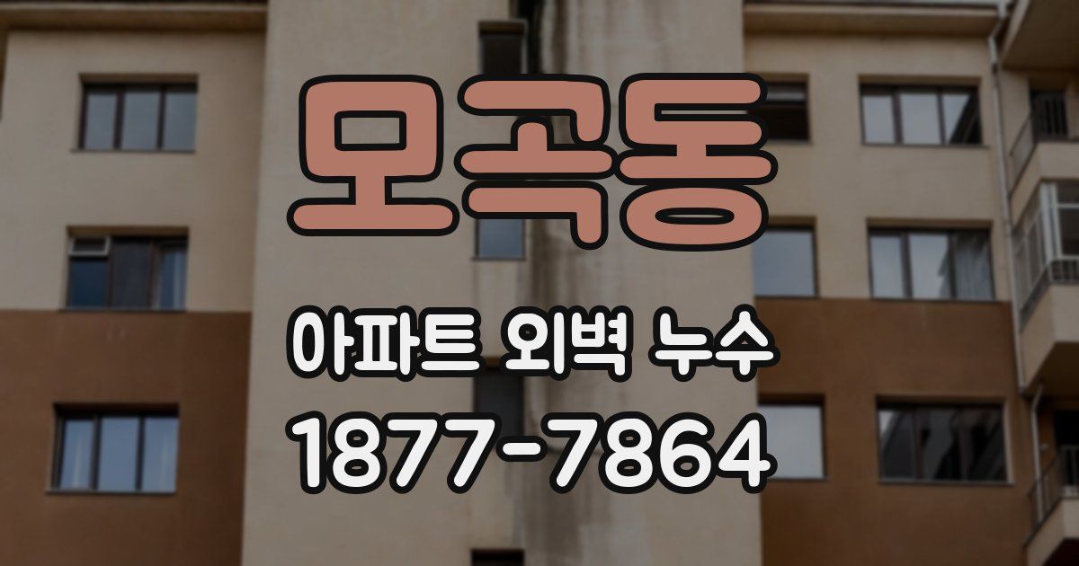 모곡동 아파트 외벽 누수