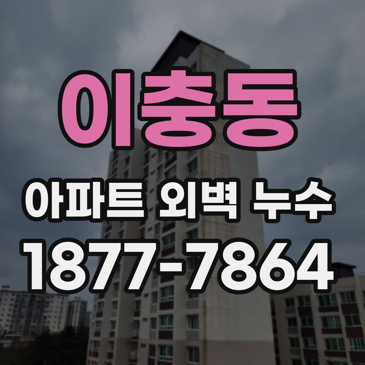 이충동 아파트 외벽 누수