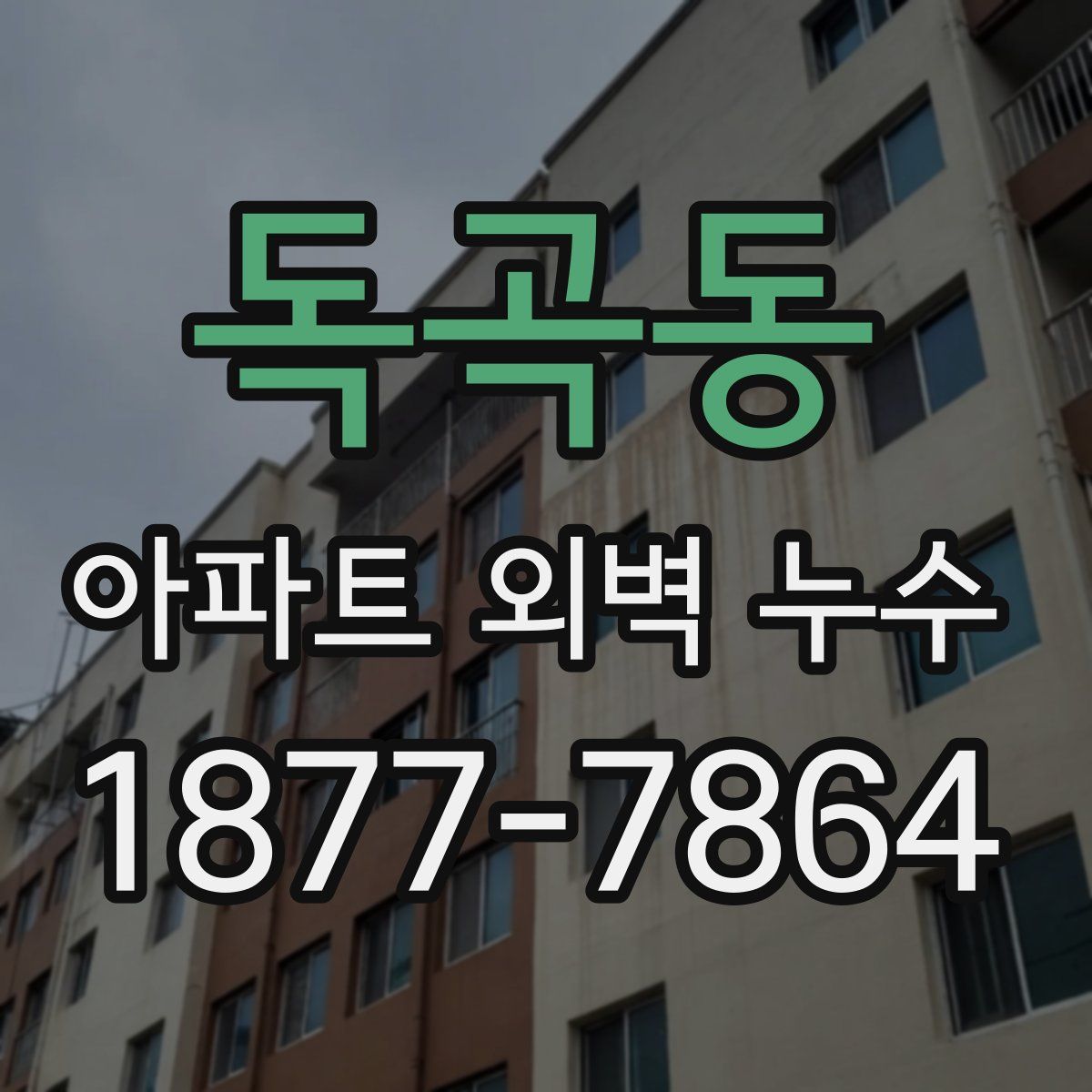 독곡동 아파트 외벽 누수