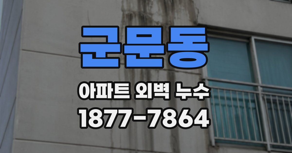군문동 아파트 외벽 누수