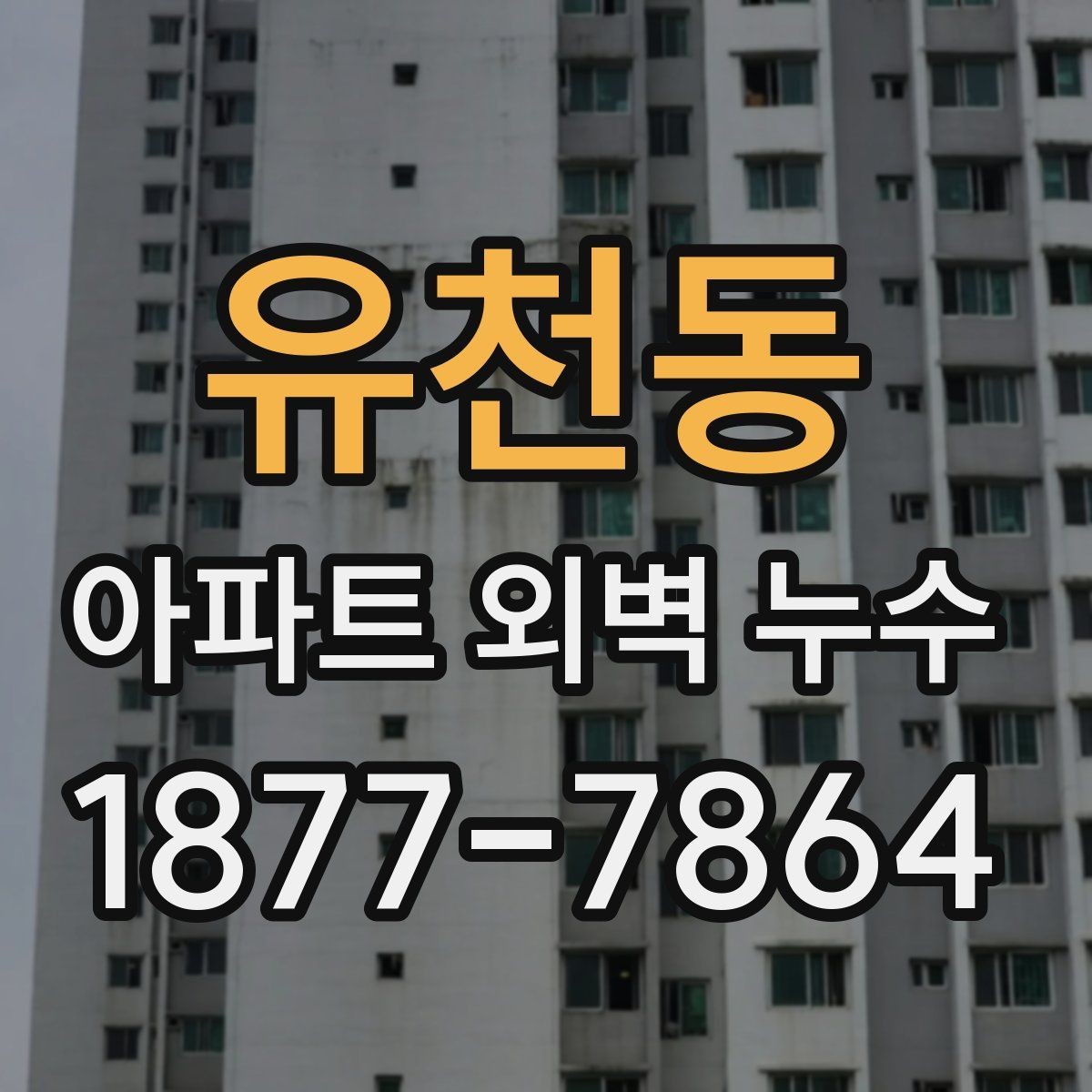 유천동 아파트 외벽 누수 발생 후 입주민 안내할 내용