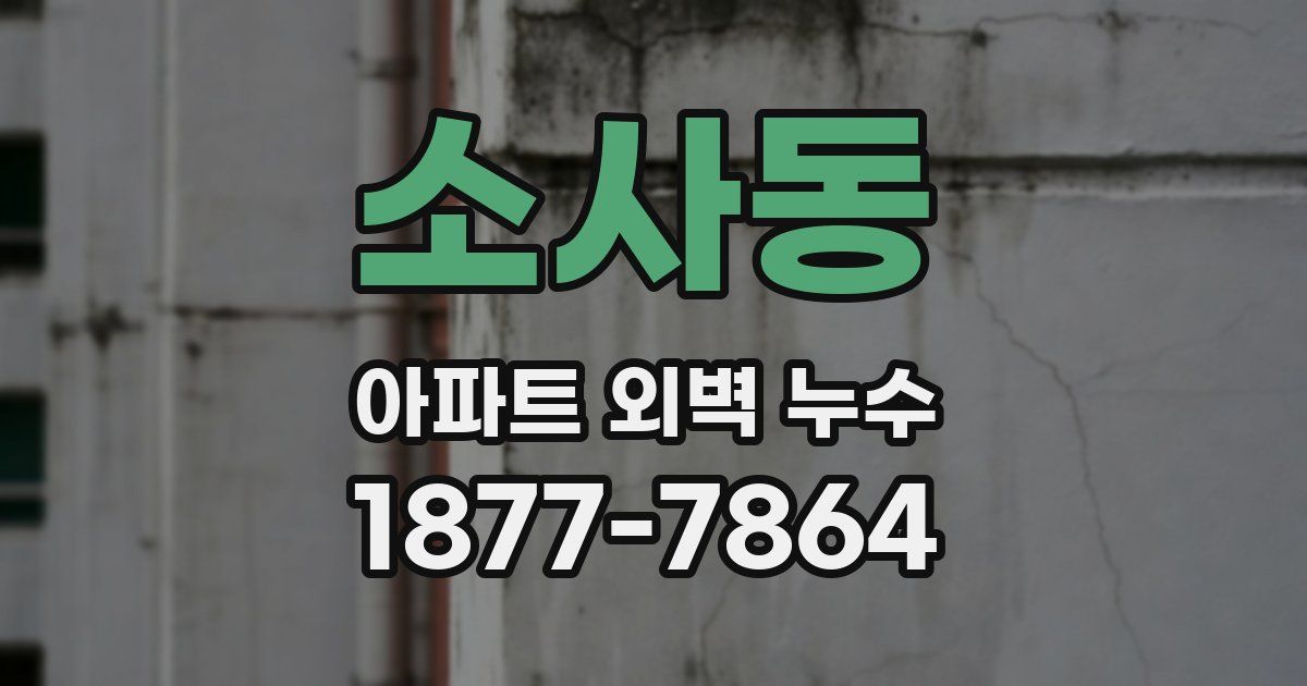소사동 아파트 외벽 누수