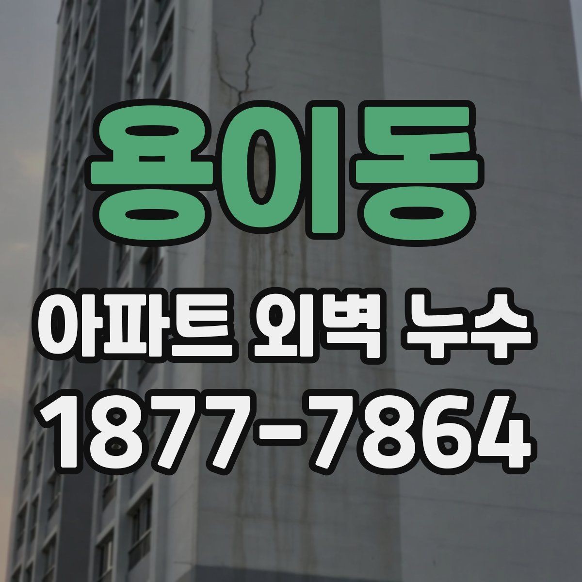 용이동 아파트 외벽 누수 보수 업체 선택 기준