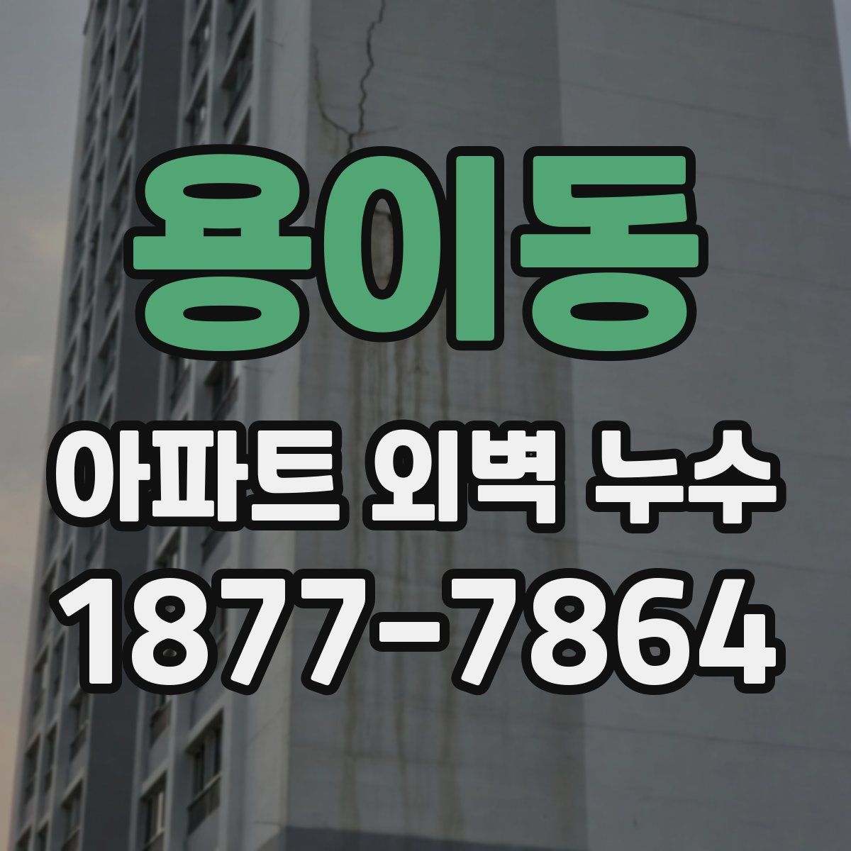 용이동 아파트 외벽 누수