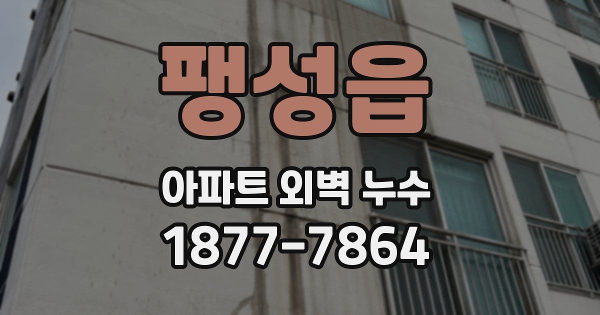 팽성읍 아파트 외벽 누수