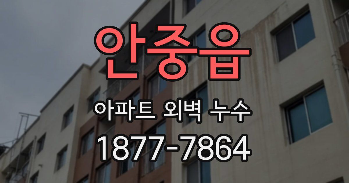 안중읍 아파트 외벽 누수