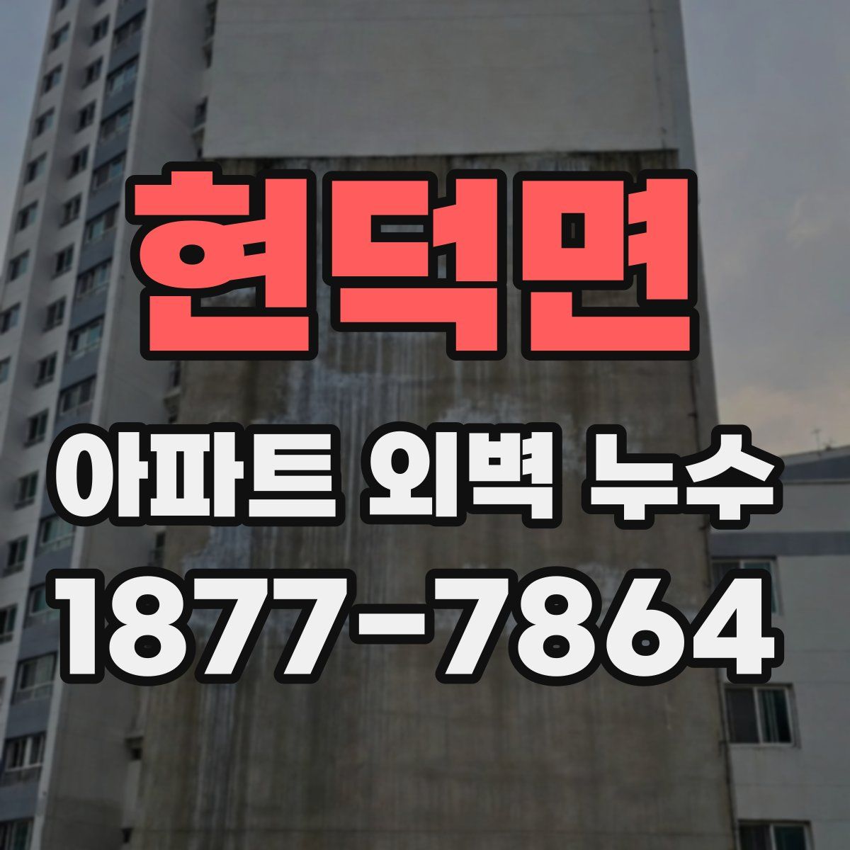 현덕면 아파트 외벽 누수