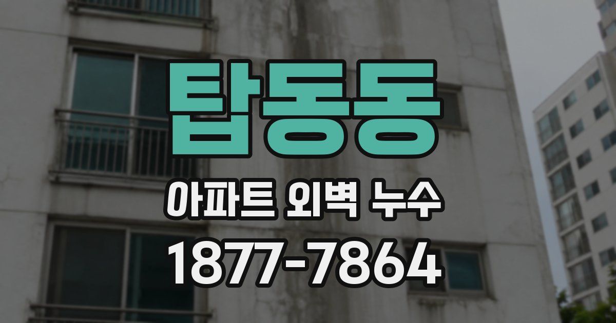 탑동동 아파트 외벽 누수