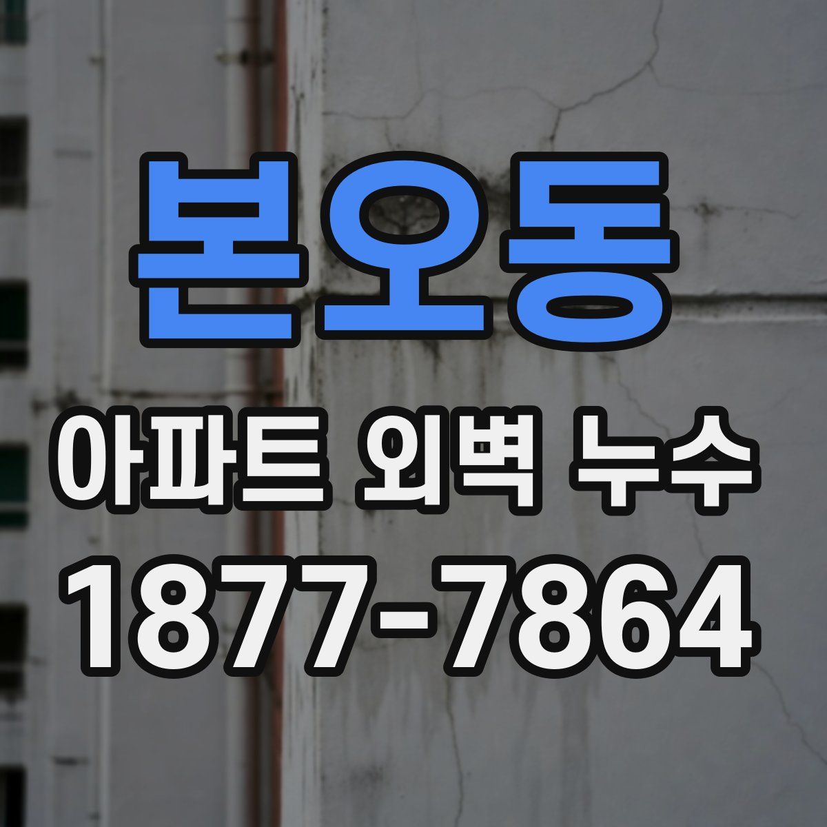 본오동 아파트 외벽 누수