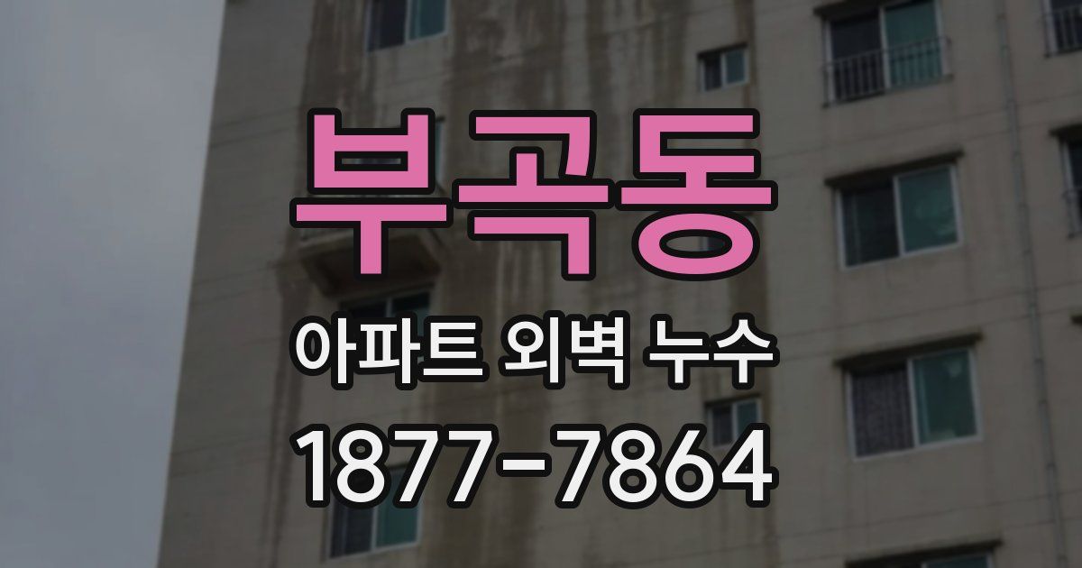 부곡동 아파트 외벽 누수